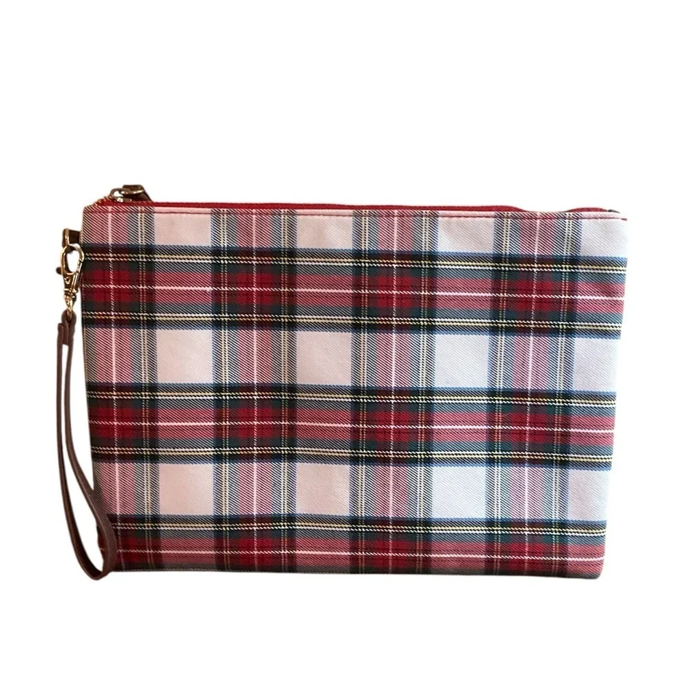 Manna Kadar Lip Heaven Liquid Lip Stains & Plaid Makeup Bag